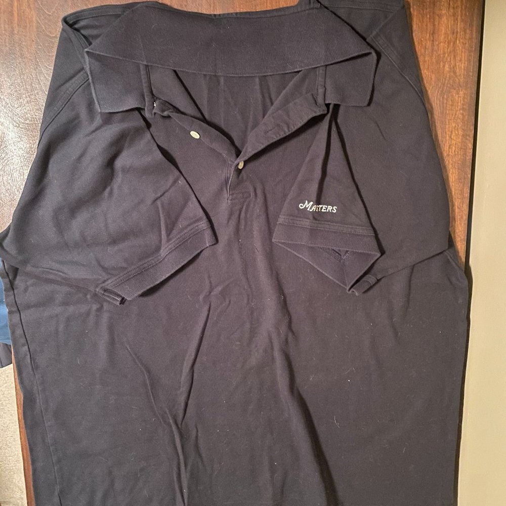 Mens Size XL Black Masters Golf Polo